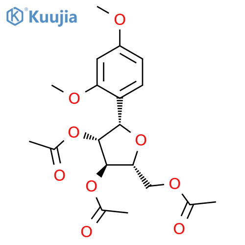 D-ARABINITOL, 1,4-ANHYDRO-1-C-(2,4-DIMETHOXYPHENYL)-, TRIACETATE, (S)- structure