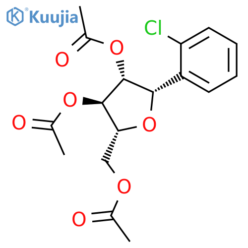 D-Arabinitol, 1,4-anhydro-1-C-(2-chlorophenyl)-, triacetate, (S)- structure