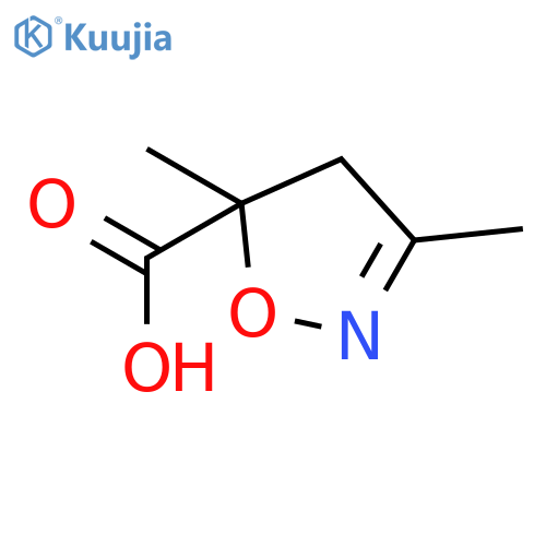 3,5-dimethyl-4,5-dihydro-1,2-oxazole-5-carboxylic acid structure