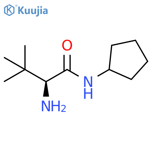 Butanamide, 2-amino-N-cyclopentyl-3,3-dimethyl-, (2S)- structure