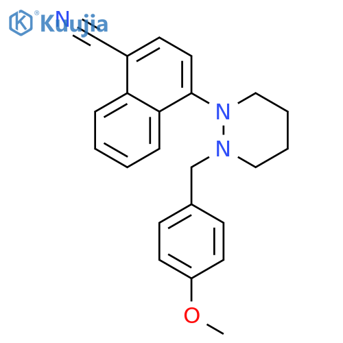1-Naphthalenecarbonitrile,4-[tetrahydro-2-[(4-methoxyphenyl)methyl]-1(2H)-pyridazinyl]- structure