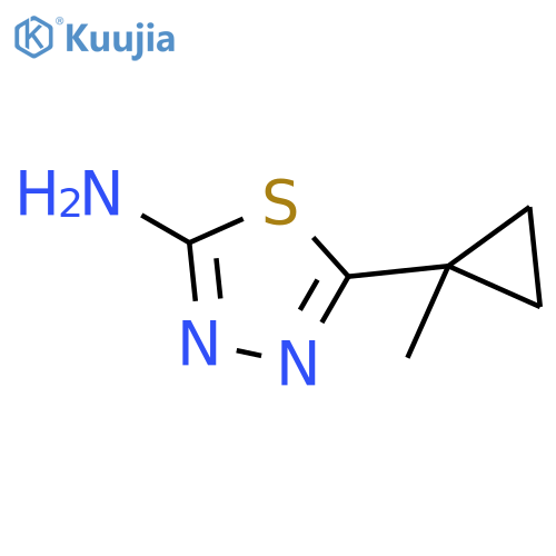 1,3,4-Thiadiazol-2-amine, 5-(1-methylcyclopropyl)- structure