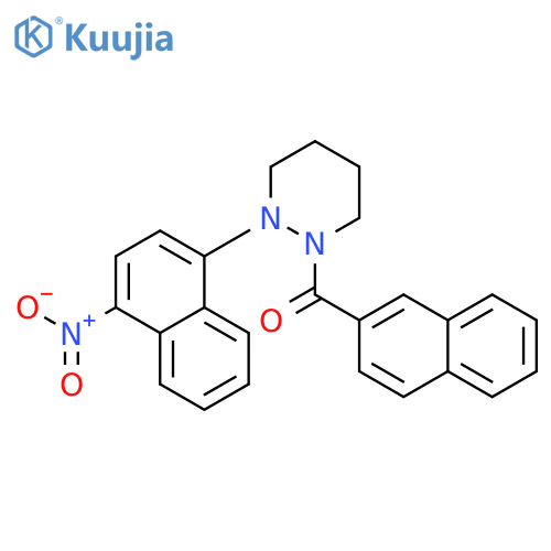 Pyridazine,hexahydro-1-(2-naphthalenylcarbonyl)-2-(4-nitro-1-naphthalenyl)- structure