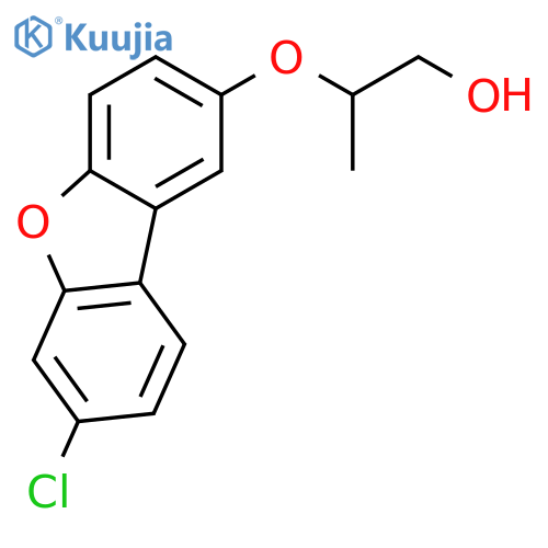1-Propanol, 2-[(7-chloro-2-dibenzofuranyl)oxy]- structure