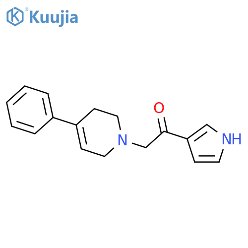 ETHANONE, 2-(3,6-DIHYDRO-4-PHENYL-1(2H)-PYRIDINYL)-1-(1H-PYRROL-3-YL)- structure