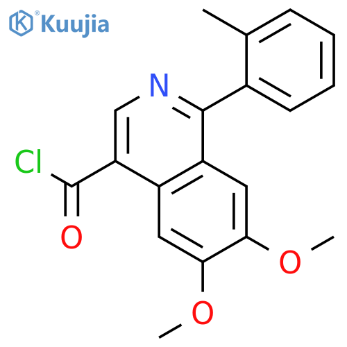 4-Isoquinolinecarbonyl chloride, 6,7-dimethoxy-1-(2-methylphenyl)- structure
