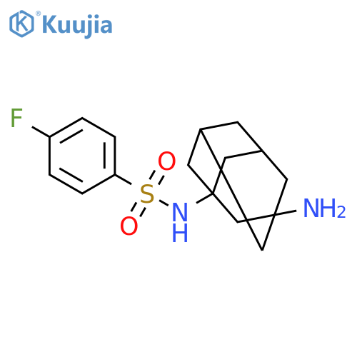 Benzenesulfonamide, N-(3-aminotricyclo[3.3.1.13,7]dec-1-yl)-4-fluoro- structure
