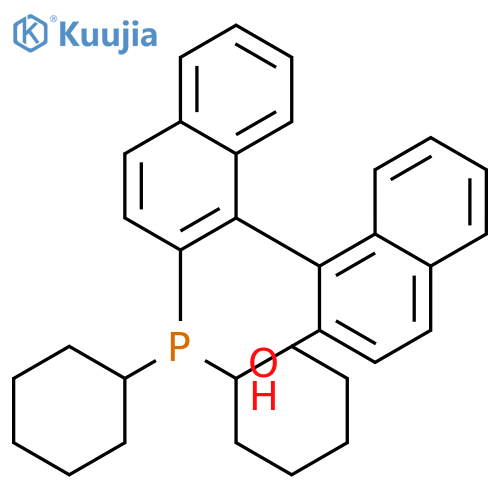 [1,1'-Binaphthalen]-2-ol, 2'-(dicyclohexylphosphino)- structure