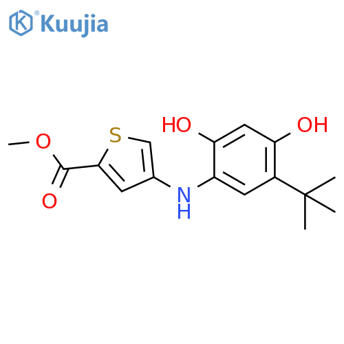 Methyl 4-[[5-(1,1-dimethylethyl)-2,4-dihydroxyphenyl]amino]-2-thiophenecarboxylate structure