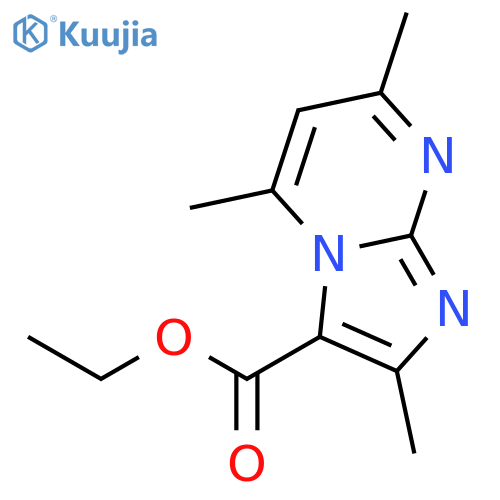 IMIDAZO[1,2-A]PYRIMIDINE-3-CARBOXYLIC ACID, 2,5,7-TRIMETHYL-, ETHYL ESTER structure