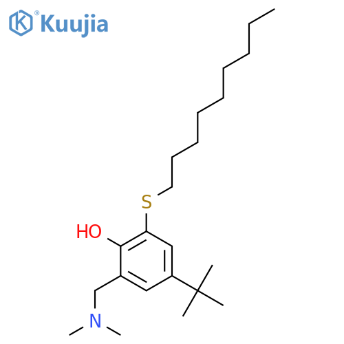 Phenol, 2-[(dimethylamino)methyl]-4-(1,1-dimethylethyl)-6-(nonylthio)- structure