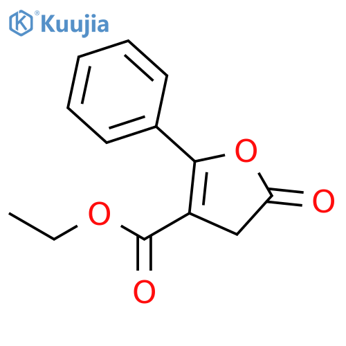 3-Furancarboxylic acid, 4,5-dihydro-5-oxo-2-phenyl-, ethyl ester structure