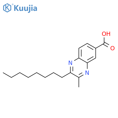 6-QUINOXALINECARBOXYLIC ACID, 3-METHYL-2-OCTYL- structure