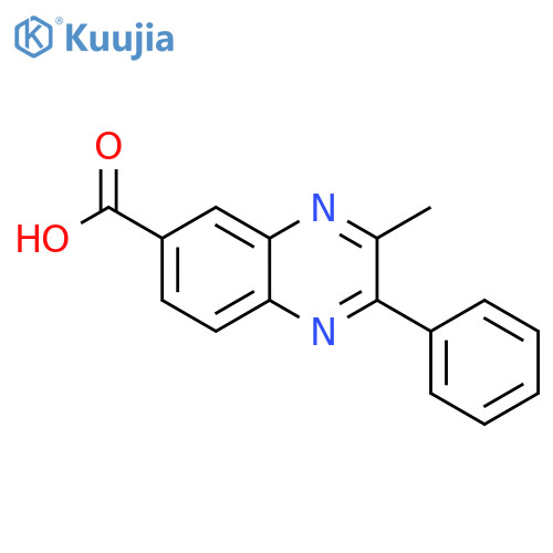 6-Quinoxalinecarboxylic acid, 3-methyl-2-phenyl- structure