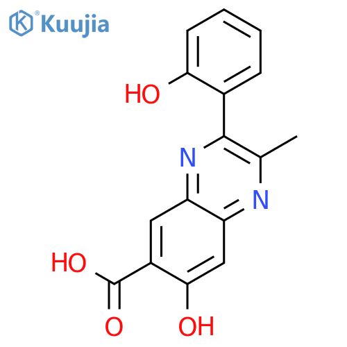 6-QUINOXALINECARBOXYLIC ACID, 7-HYDROXY-3-(2-HYDROXYPHENYL)-2-METHYL- structure