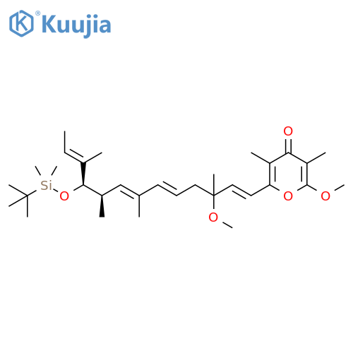 2-[(1E,5E,7E,9R,10R,11E)-10-[[(1,1-Dimethylethyl)dimethylsilyl]oxy]-3-methoxy-3,7,9,11-tetramethyl-1,5,7,11-tridecatetraen-1-yl]-6-methoxy-3,5-dimethyl-4H-pyran-4-one structure