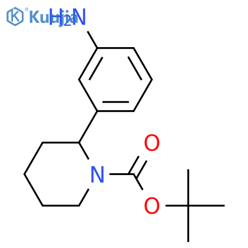 Tert-butyl 2-(3-aminophenyl)piperidine-1-carboxylate structure