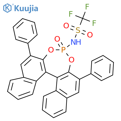 1,1,1-Trifluoro-N-[(11bR)-4-oxido-2,6-diphenyldinaphtho[2,1-d:1',2'-f][1,3,2]dioxaphosphepin-4-yl]methanesulfonamide structure