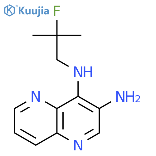 1,5-Naphthyridine-3,4-diamine, N4-(2-fluoro-2-methylpropyl)- structure