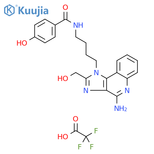 Benzamide,N-[4-[4-amino-2-(hydroxymethyl)-1H-imidazo[4,5-c]quinolin-1-yl]butyl]-4-hydroxy-, trifluoroacetate (salt) structure