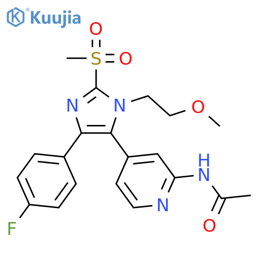 Acetamide,N-[4-[4-(4-fluorophenyl)-1-(2-methoxyethyl)-2-(methylsulfonyl)-1H-imidazol-5-yl]-2-pyridinyl]- structure