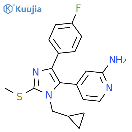 2-Pyridinamine,4-[1-(cyclopropylmethyl)-4-(4-fluorophenyl)-2-(methylthio)-1H-imidazol-5-yl]- structure