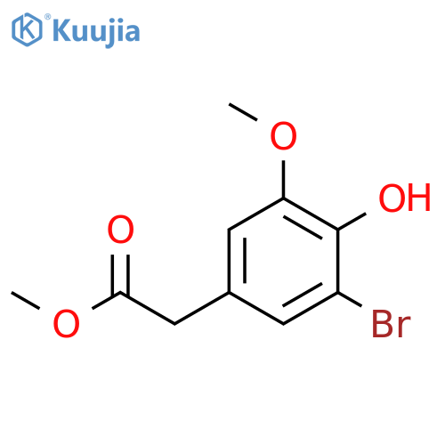 BENZENEACETIC ACID, 3-BROMO-4-HYDROXY-5-METHOXY-, METHYL ESTER structure