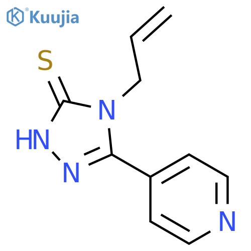 4-(prop-2-en-1-yl)-3-(pyridin-4-yl)-4,5-dihydro-1H-1,2,4-triazole-5-thione structure
