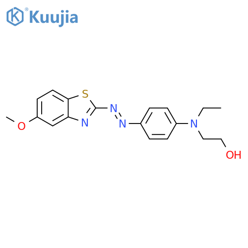Ethanol, 2-[ethyl[4-[(5-methoxy-2-benzothiazolyl)azo]phenyl]amino]- structure