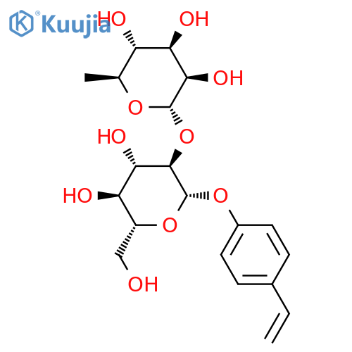 b-D-Glucopyranoside,4-ethenylphenyl 2-O-(6-deoxy-a-L-mannopyranosyl)- structure