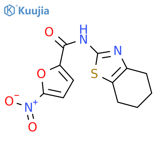 5-nitro-N-(4,5,6,7-tetrahydro-1,3-benzothiazol-2-yl)furan-2-carboxamide structure