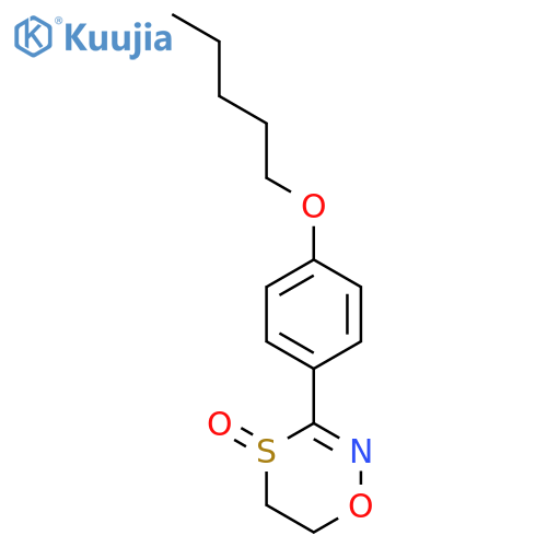 1,4,2-OXATHIAZINE, 5,6-DIHYDRO-3-[4-(PENTYLOXY)PHENYL]-, 4-OXIDE structure