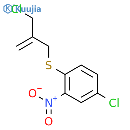 Benzene, 4-chloro-1-[[2-(chloromethyl)-2-propenyl]thio]-2-nitro- structure