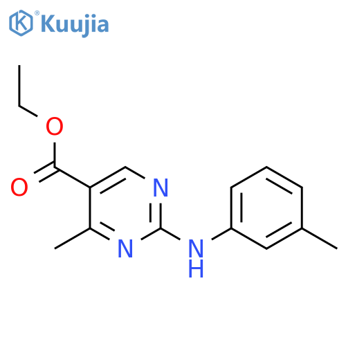Ethyl 4-methyl-2-(3-methylphenyl)aminopyrimidine-5-carboxylate structure