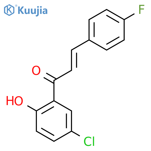 (2E)-1-(5-chloro-2-hydroxyphenyl)-3-(4-fluorophenyl)prop-2-en-1-one structure
