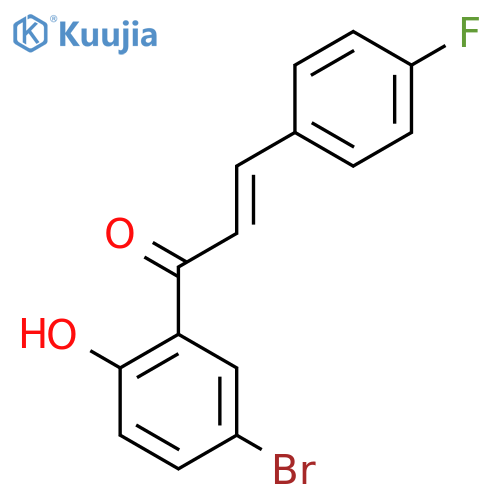 (2E)-1-(5-bromo-2-hydroxyphenyl)-3-(4-fluorophenyl)prop-2-en-1-one structure