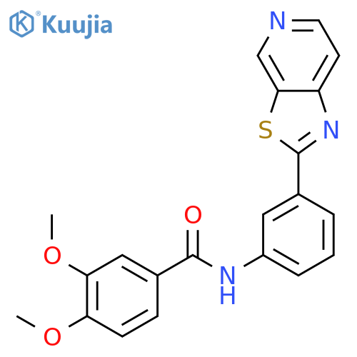 Benzamide, 3,4-dimethoxy-N-(3-thiazolo[5,4-c]pyridin-2-ylphenyl)- structure