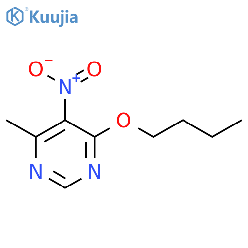 Pyrimidine, 4-butoxy-6-methyl-5-nitro- structure