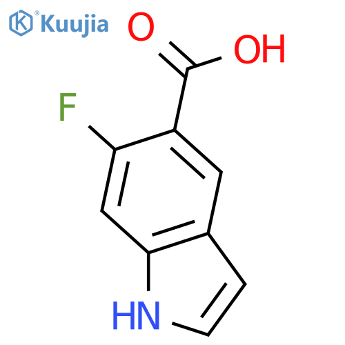 6-fluoro-1H-Indole-5-carboxylic acid structure