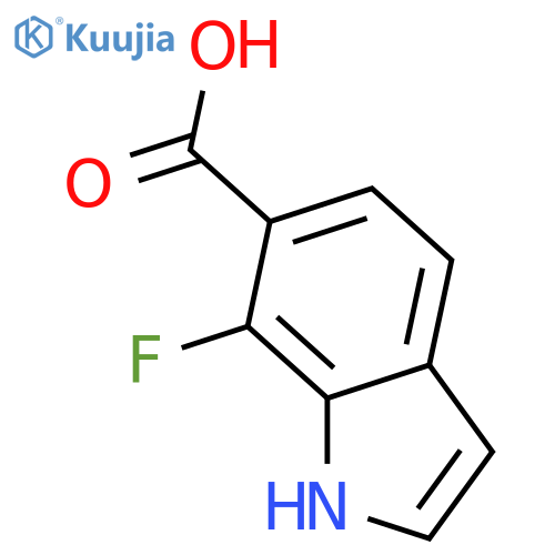 7-fluoro-1H-Indole-6-carboxylic acid structure