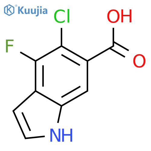5-chloro-4-fluoro-1H-Indole-6-carboxylic acid structure