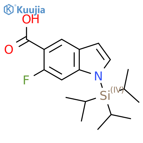 6-Fluoro-1-(triisopropylsilyl)-1H-indole-5-carboxylic acid structure