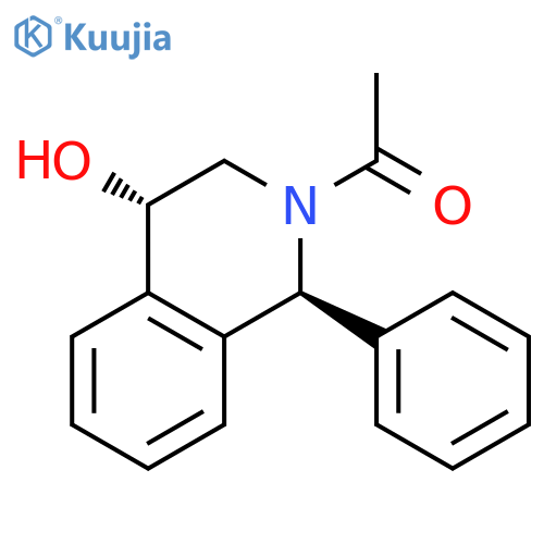 4-Isoquinolinol, 2-acetyl-1,2,3,4-tetrahydro-1-phenyl-, trans- structure