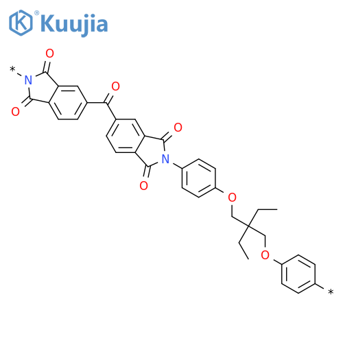 Poly[(1,3-dihydro-1,3-dioxo-2H-isoindole-2,5-diyl)carbonyl(1,3-dihydro-1,3-dioxo-2H-isoindole-5,2-diyl)-1,4-phenyleneoxy(2,2-diethyl-1,3-propanediyl)oxy-1,4-phenylene] structure