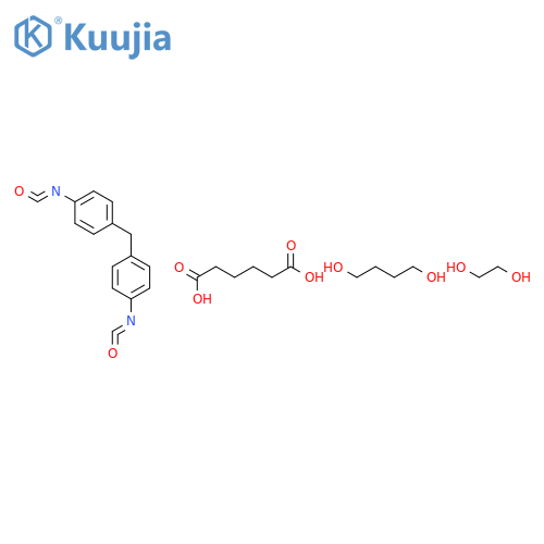 Ethylene glycol, adipic acid, 1,4-butanediol, 4,4'-methylenediphenylene isocyanate polymer structure