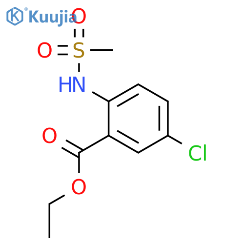 Benzoic acid,5-chloro-2-[(methylsulfonyl)amino]-, ethyl ester structure