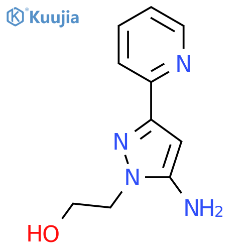 2-(5-amino-3-(pyridin-2-yl)-1H-pyrazol-1-yl)ethan-1-ol structure