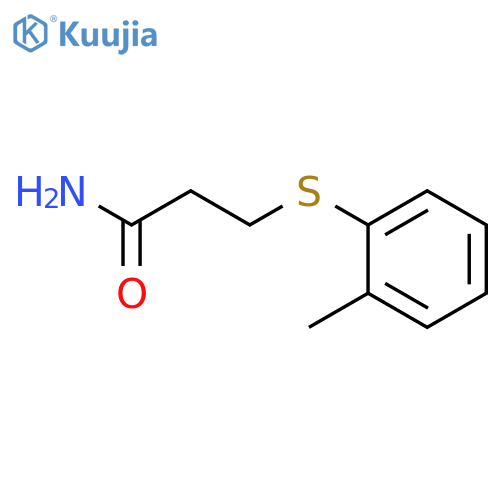 PROPANAMIDE, 3-[(2-METHYLPHENYL)THIO]- structure