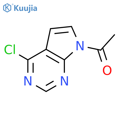 1-(4-chloro-7H-pyrrolo[2,3-d]pyrimidin-7-yl)-Ethanone structure