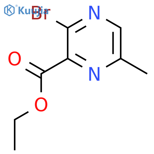 Ethyl 3-bromo-6-methylpyrazine-2-carboxylate structure
